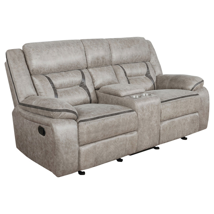 Greer Upholstered Tufted Back Glider Loveseat