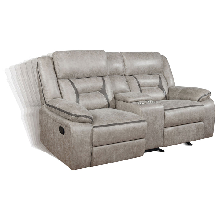 Greer Upholstered Tufted Back Glider Loveseat