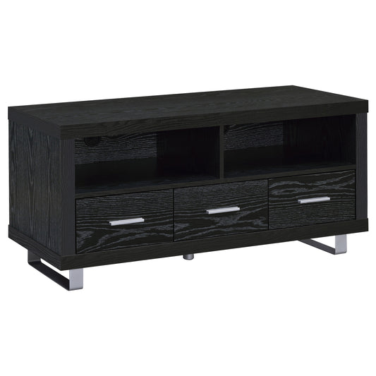 Alton 48" 3-drawer TV Console Black Oak