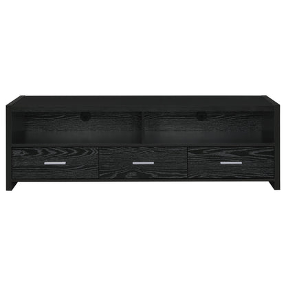 Alton 62" 3-drawer TV Console Black Oak