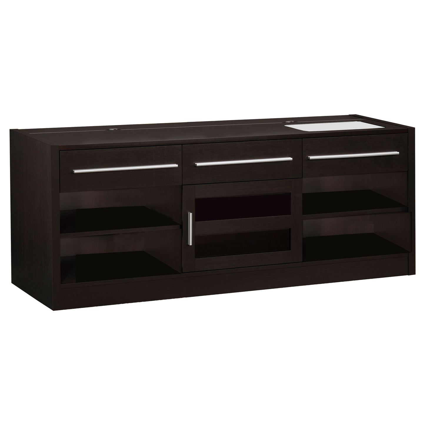 Elwood 3-drawer Built-in Connect-it TV Console Cappuccino