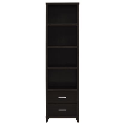 Lewes 2-drawer Media Tower Cappuccino