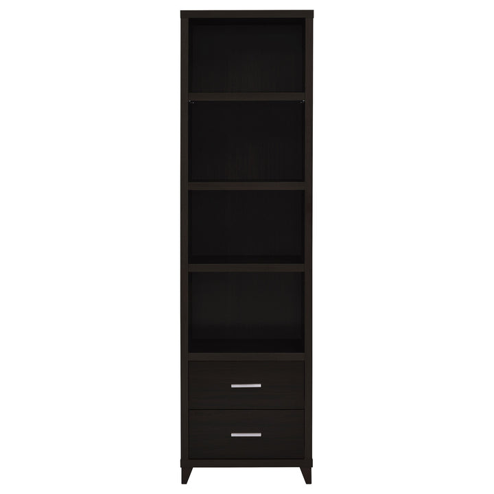 Lewes 2-drawer Media Tower Cappuccino