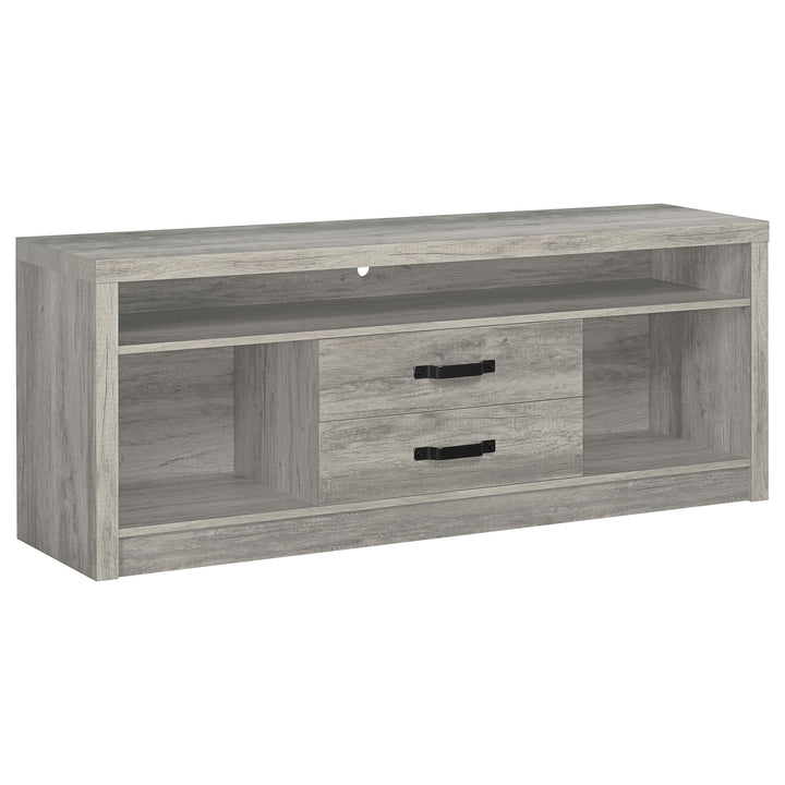 Burke 3-piece Entertainment Center Grey Driftwood