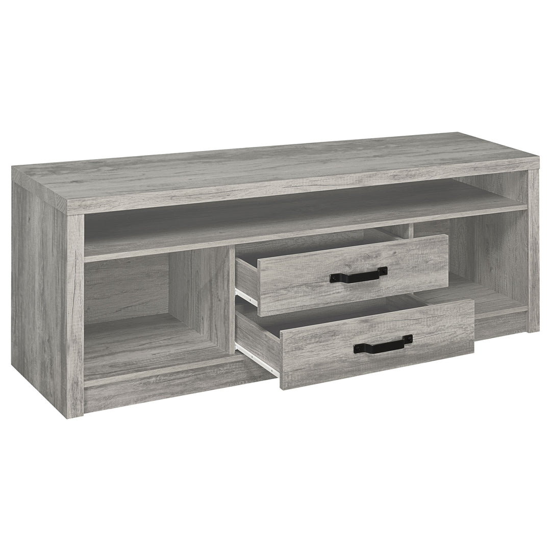 Burke 3-piece Entertainment Center Grey Driftwood