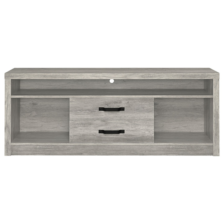 Burke 2-drawer TV Console Grey Driftwood