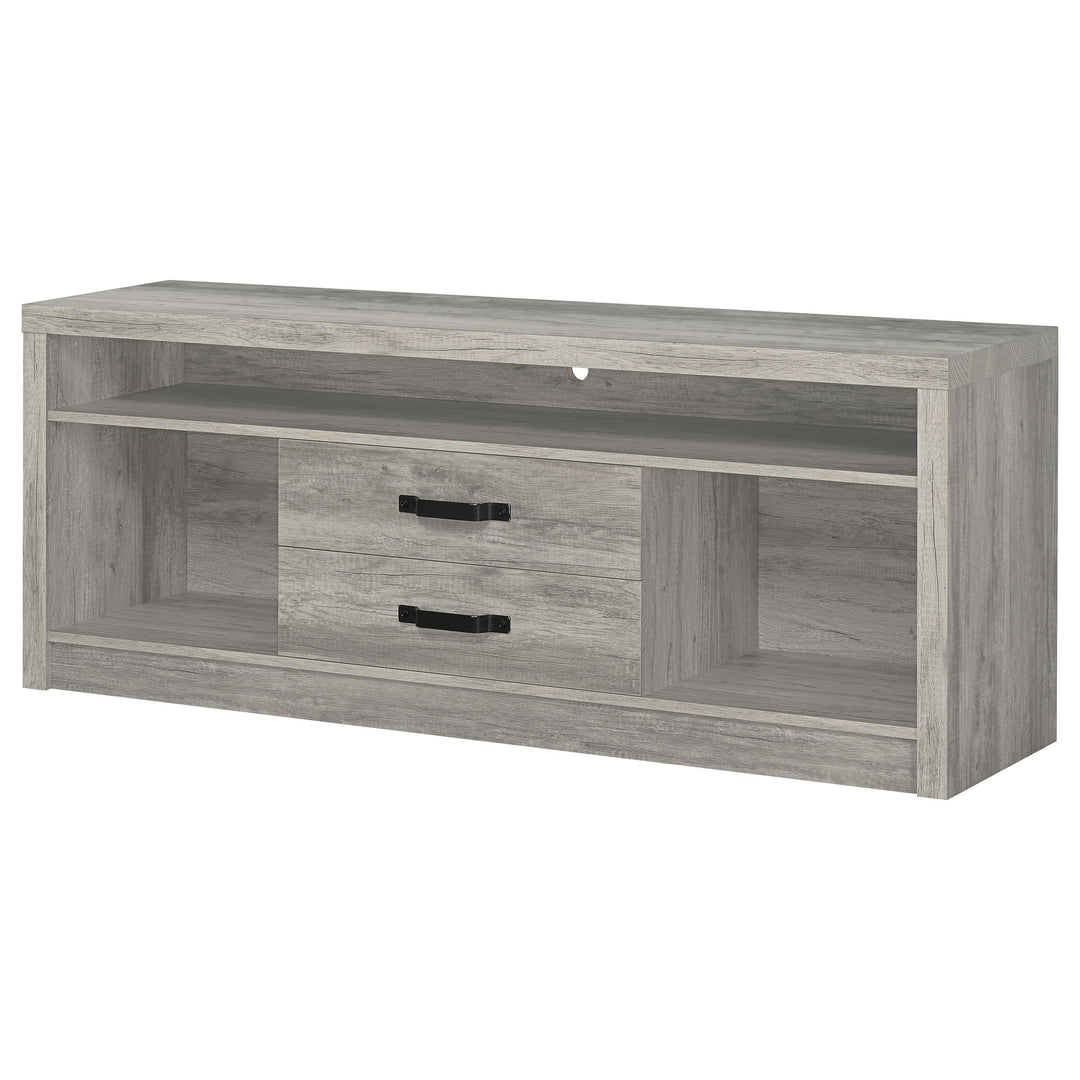 Burke 2-drawer TV Console Grey Driftwood