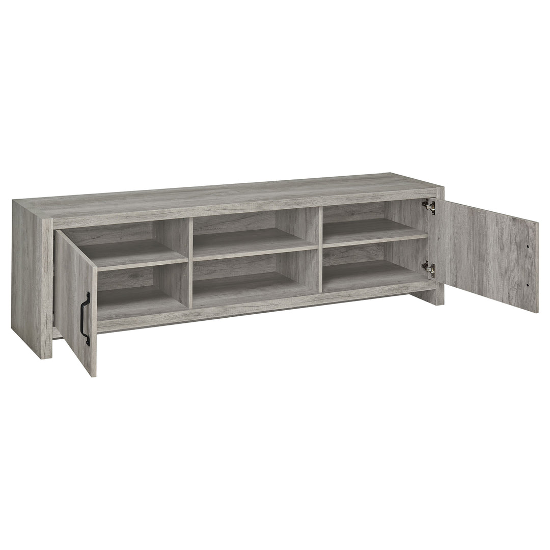 Burke 2-door TV Console Grey Driftwood