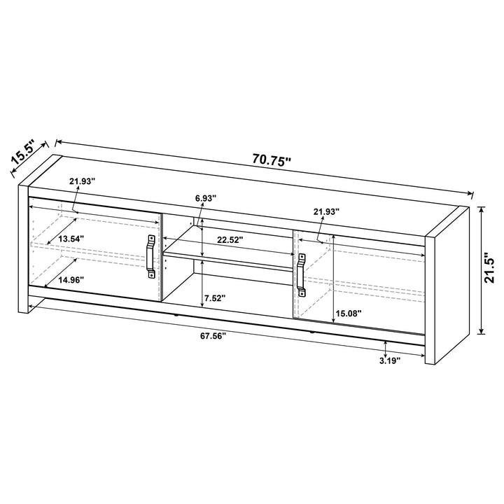 Burke 2-door TV Console Grey Driftwood