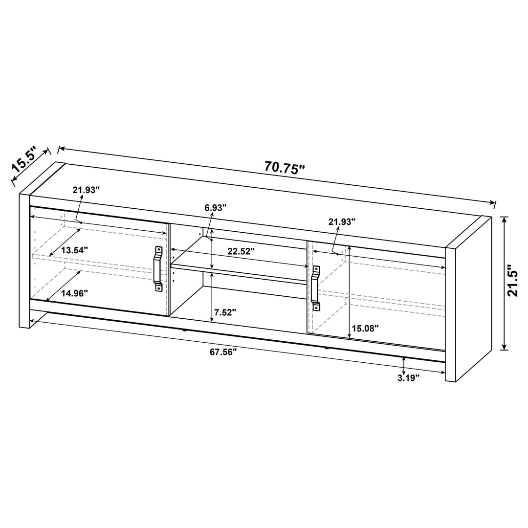 Burke 2-door TV Console Grey Driftwood