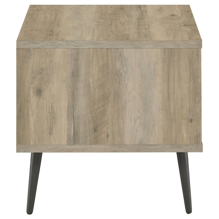 Welsh Square Engineered Wood End Table With Shelf Antique Pine and Grey