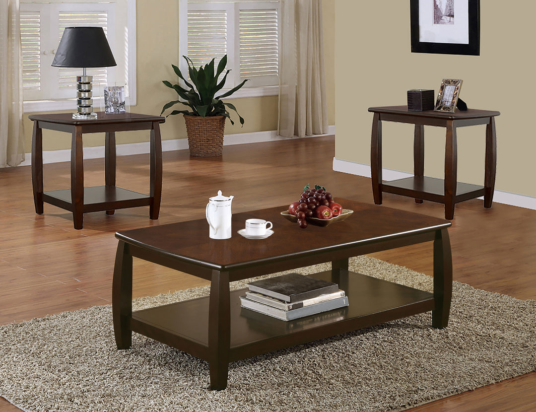 Dixon 3-piece Coffee Table Set Espresso