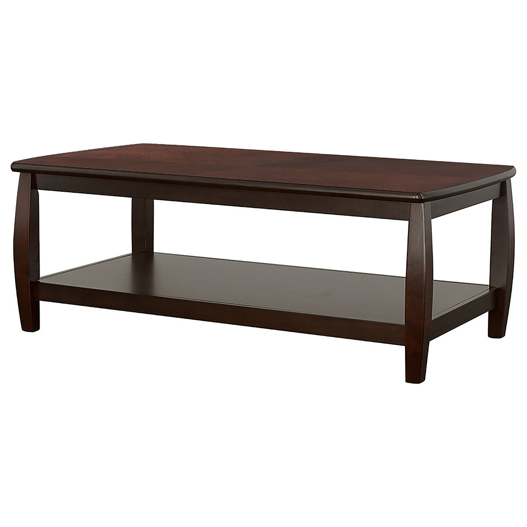 Dixon Rectangular Coffee Table with Lower Shelf Espresso