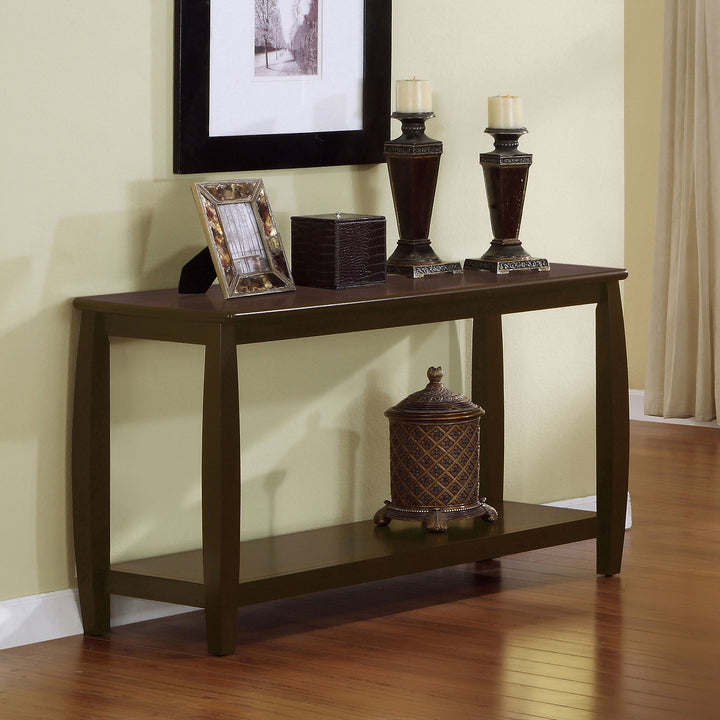 Dixon Rectangular Sofa Table with Lower Shelf Espresso