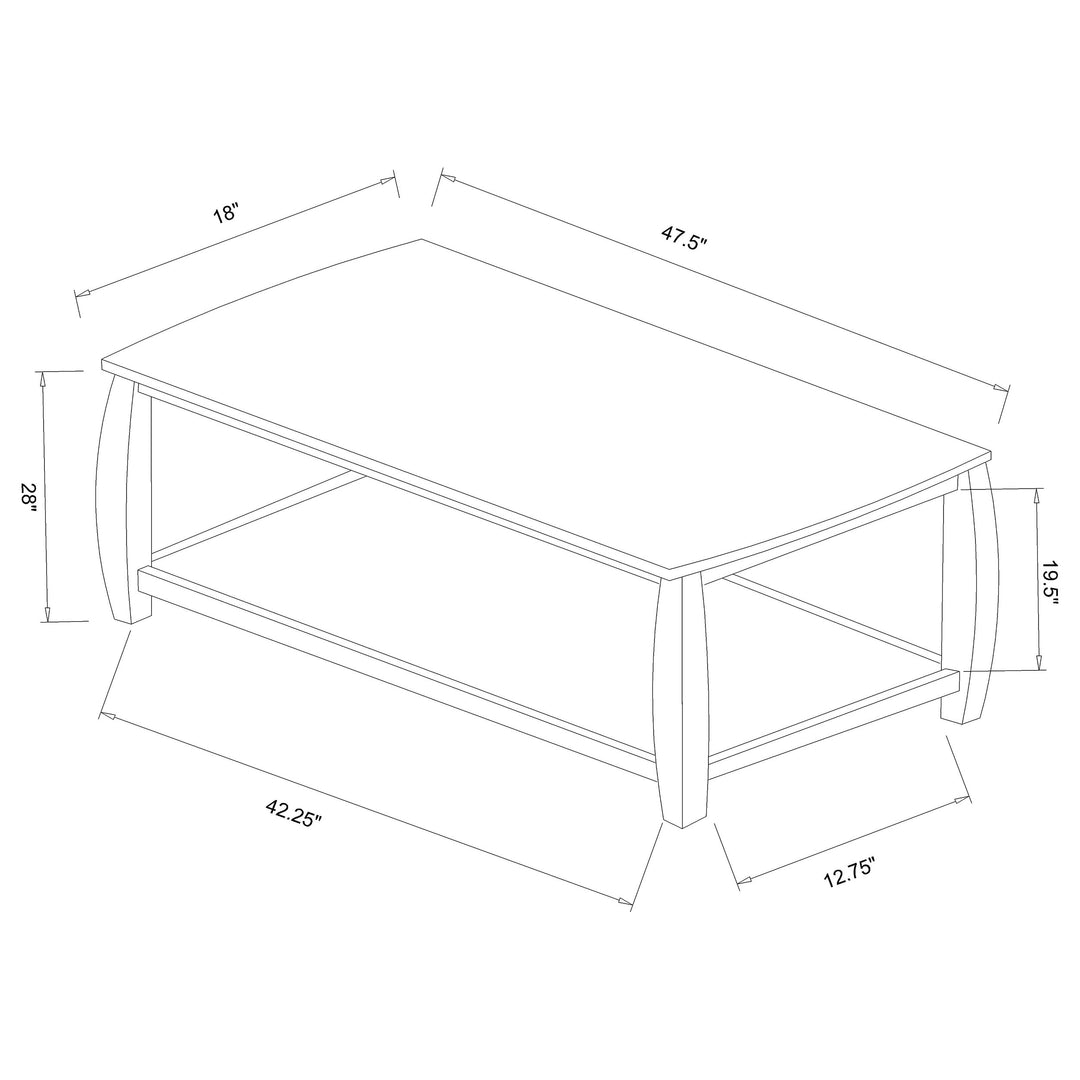 Dixon Rectangular Sofa Table with Lower Shelf Espresso