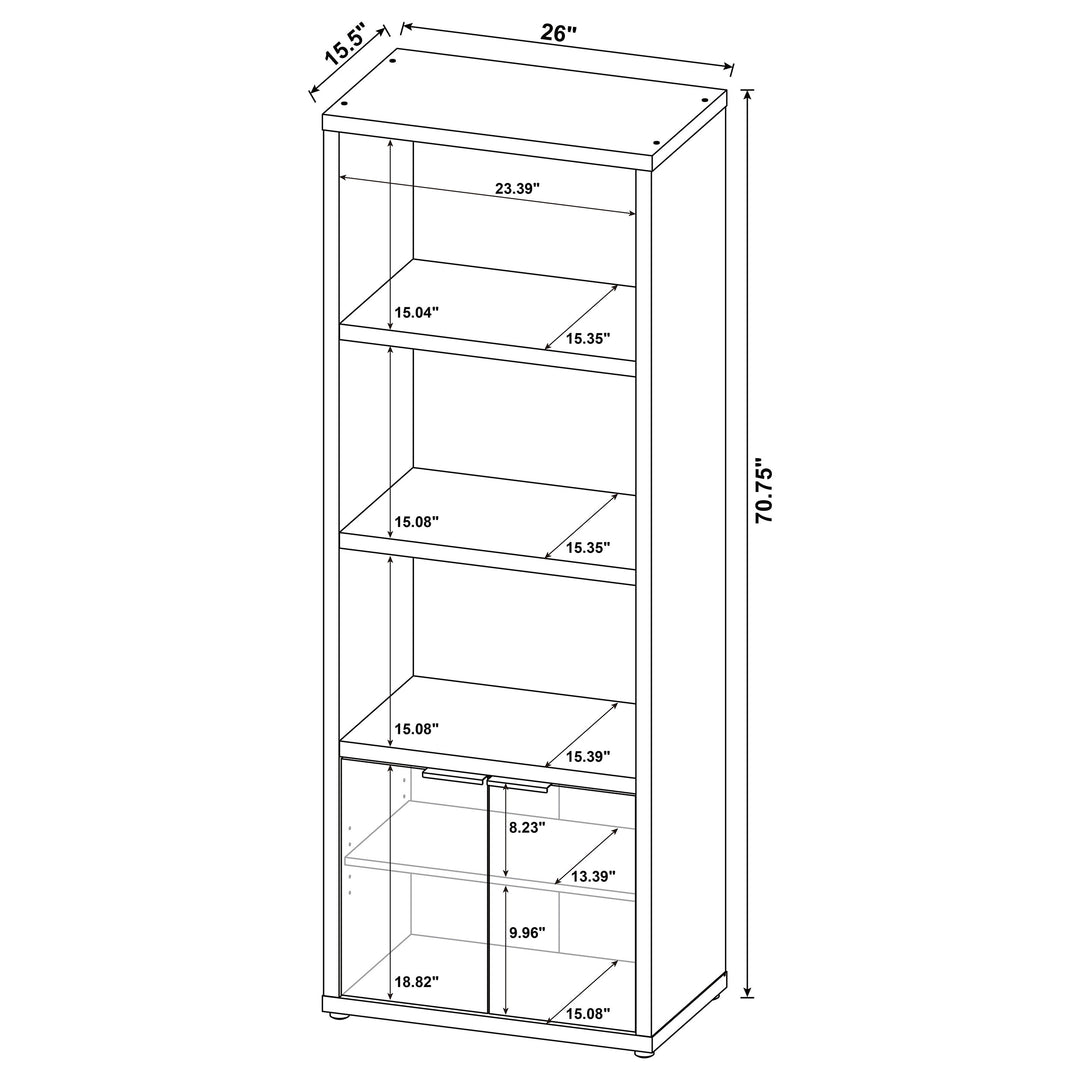 Tabby 3-Shelf Engineered Wood Media Tower Mango