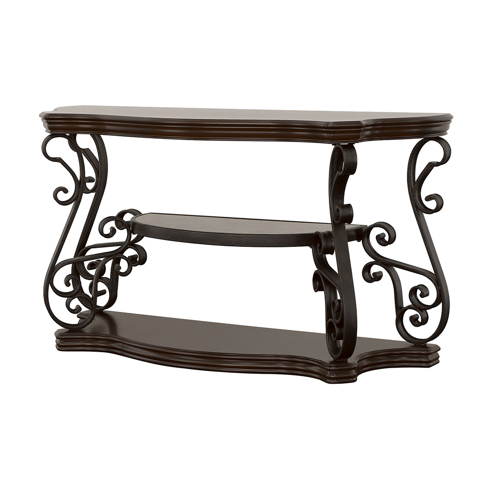 Laney Sofa Table Deep Merlot and Clear