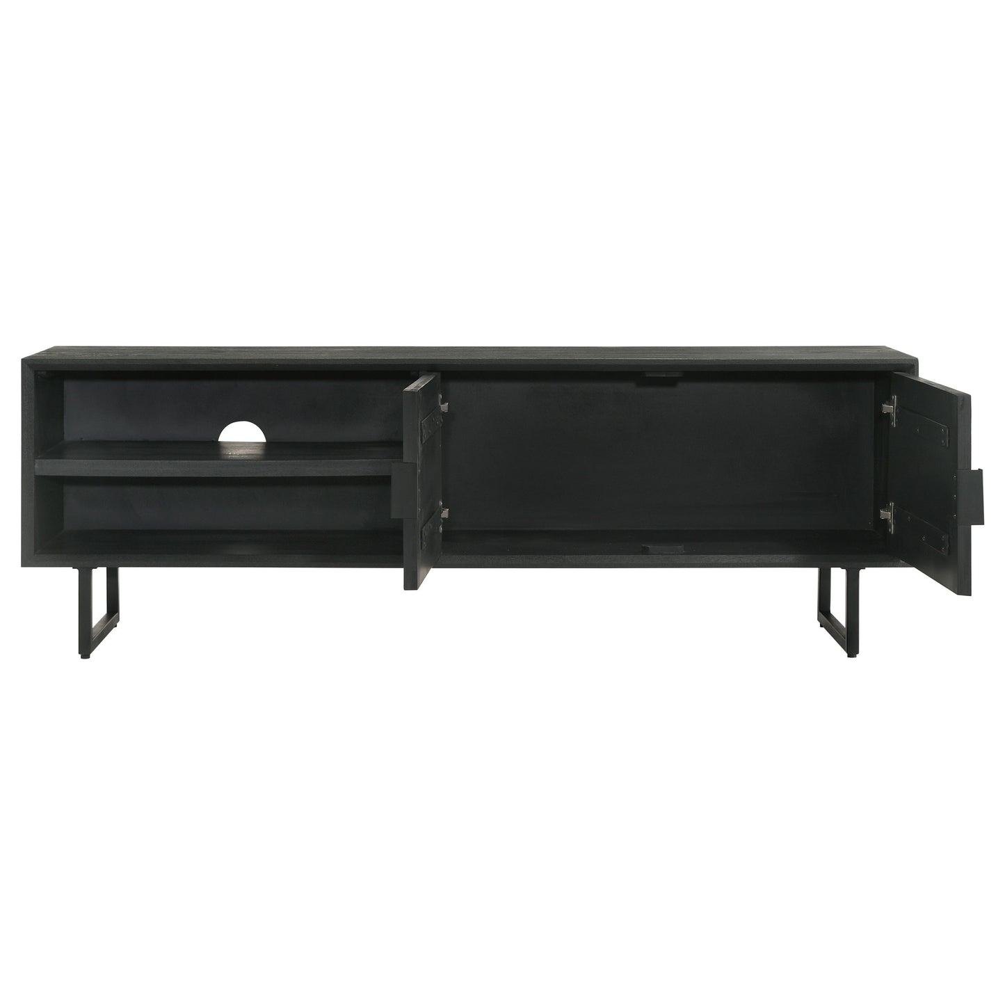 Marsden 2-door Wood 70" TV Stand Charcoal Black