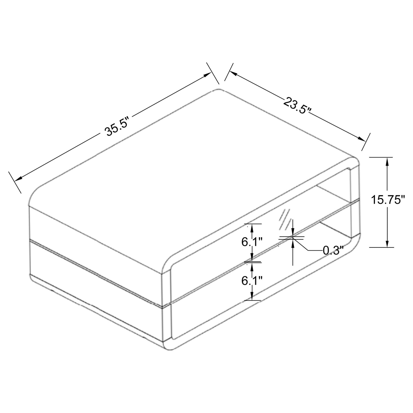 Modern White Coffee Table