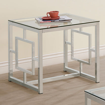 Occasional Contemporary Nickel End Table