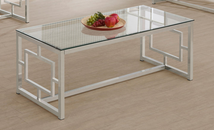 Occasional Contemporary Nickel Coffee Table