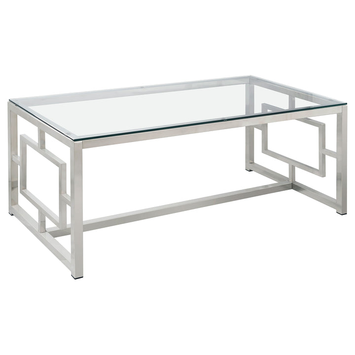 Occasional Contemporary Nickel Coffee Table