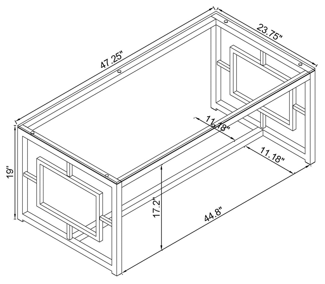 Occasional Contemporary Nickel Coffee Table