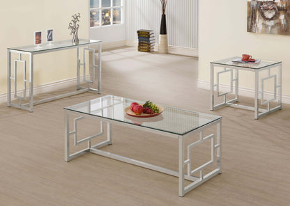 Occasional Contemporary Nickel Coffee Table