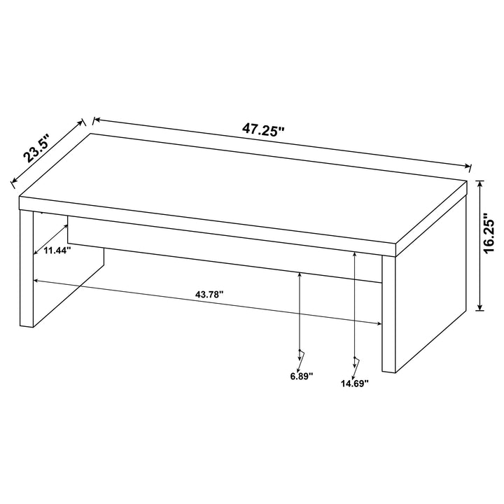 Lynette Rectangular Engineered Wood Coffee Table Mango