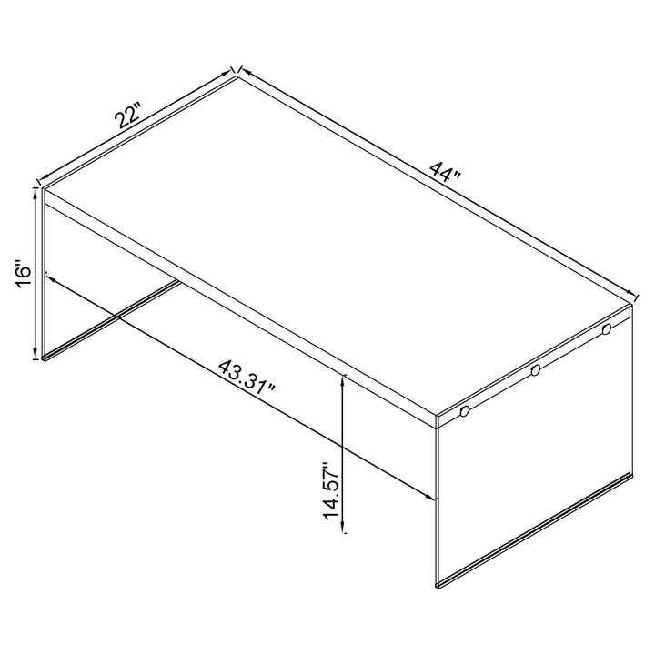 Opal Rectangular Coffee Table With Clear Glass Legs White High Gloss