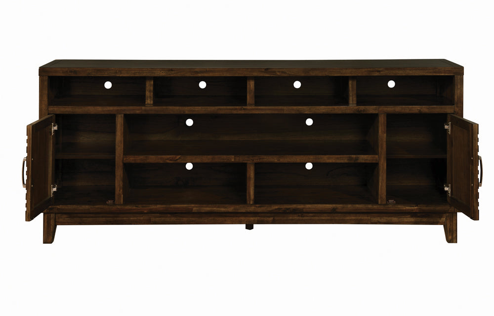 Asher 2-door Rectangular TV Console Rustic Mindy