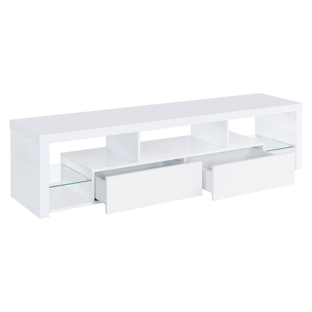 Jude 3-piece Entertainment Center With 71" TV Stand White High Gloss