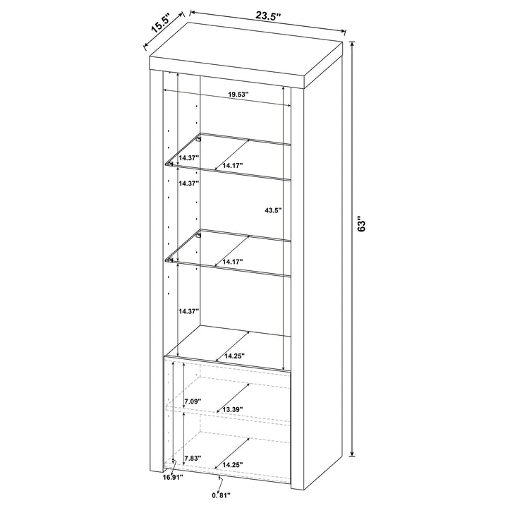 Jude 3-piece Entertainment Center With 71" TV Stand White High Gloss