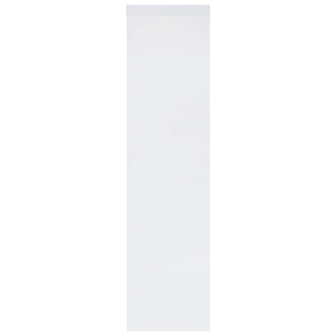 Jude 3-shelf Media Tower With Storage Cabinet White High Gloss