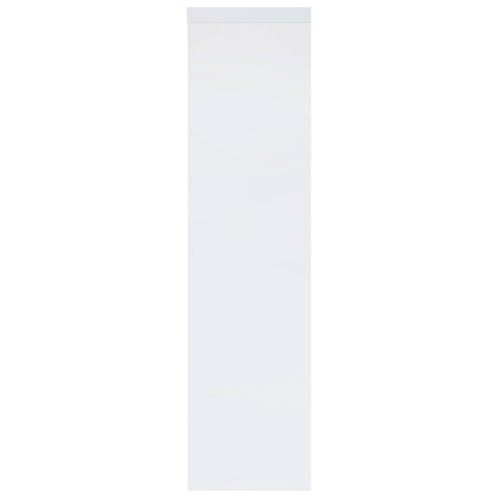 Jude 3-shelf Media Tower With Storage Cabinet White High Gloss