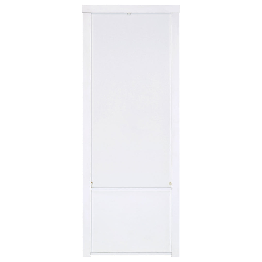 Jude 3-shelf Media Tower With Storage Cabinet White High Gloss