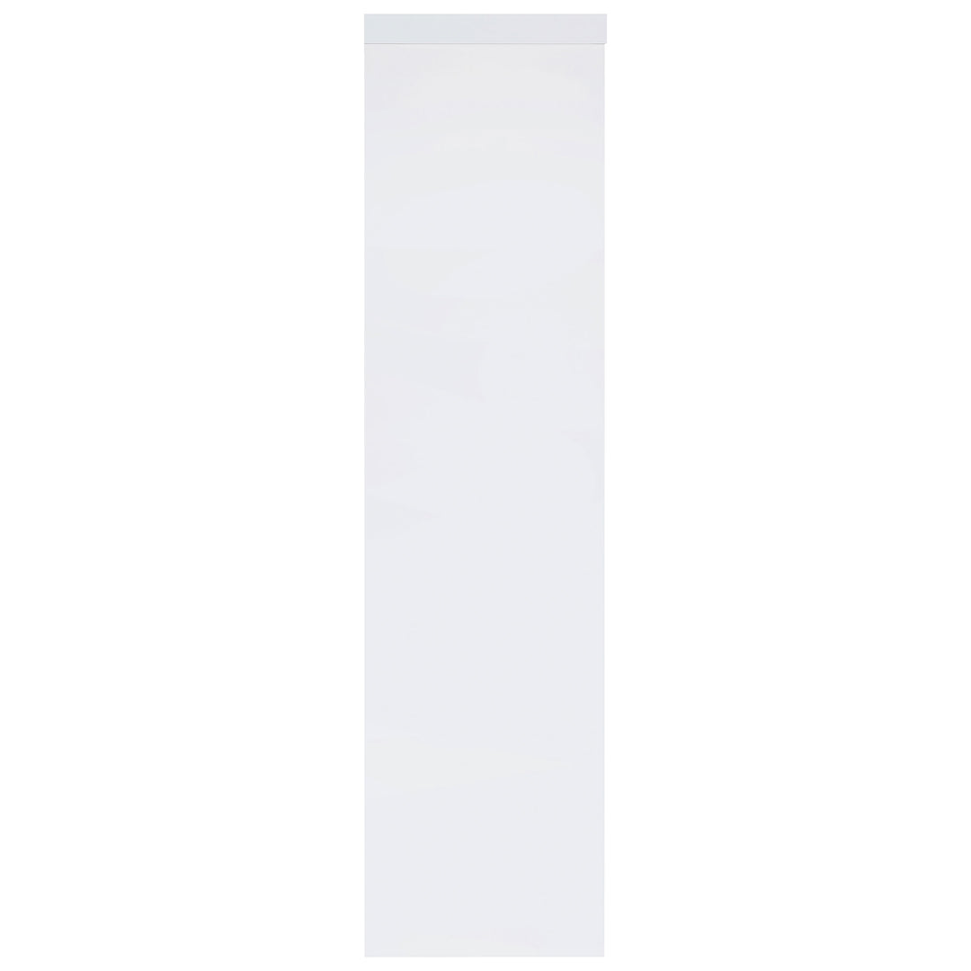 Jude 3-shelf Media Tower With Storage Cabinet White High Gloss