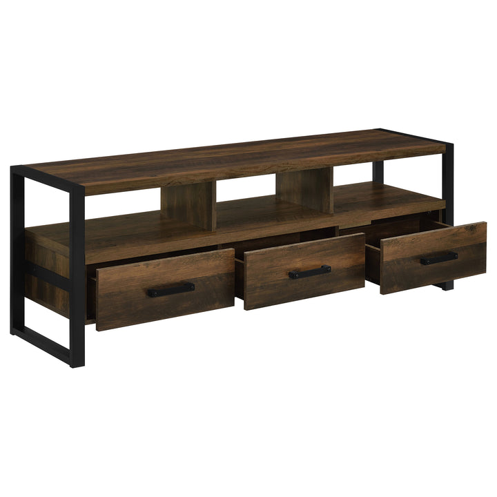 James 3-drawer Composite Wood 60" TV Stand Dark Pine