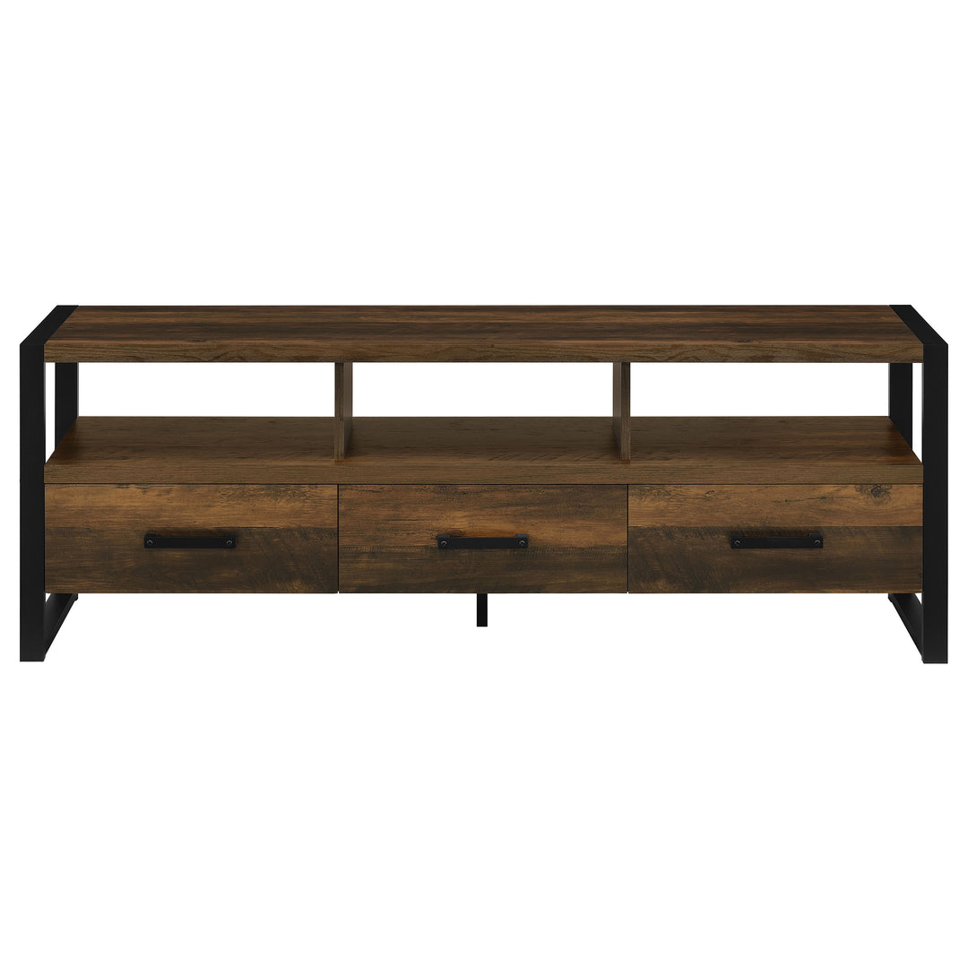 James 3-drawer Composite Wood 60" TV Stand Dark Pine