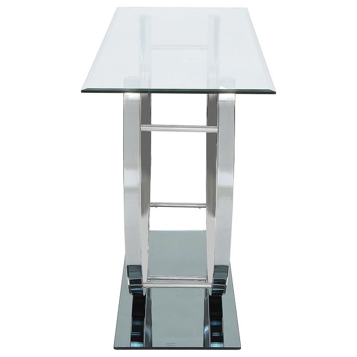 Danville U-shaped Sofa Table Chrome