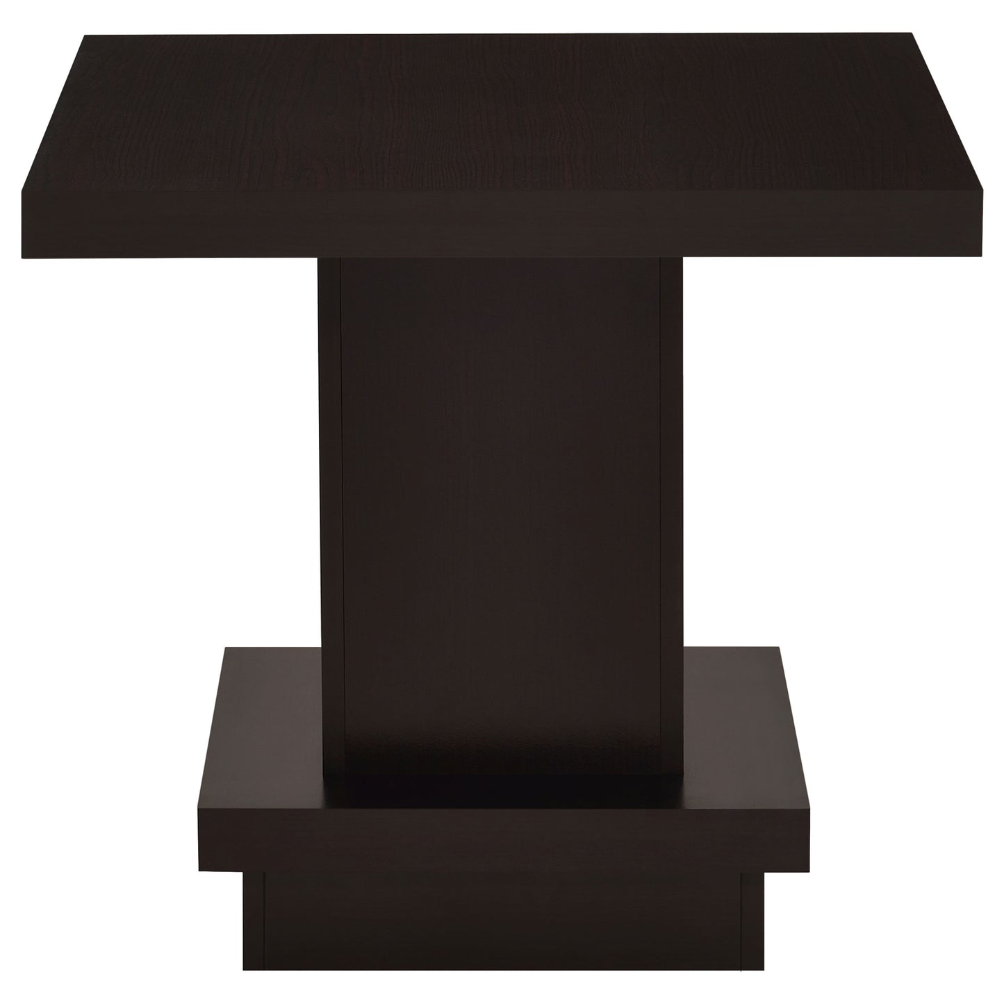 Reston Pedestal Square End Table Cappuccino