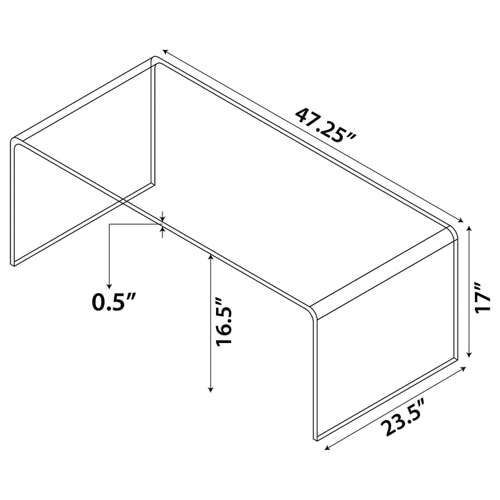 Ripley Rectangular Coffee Table Clear