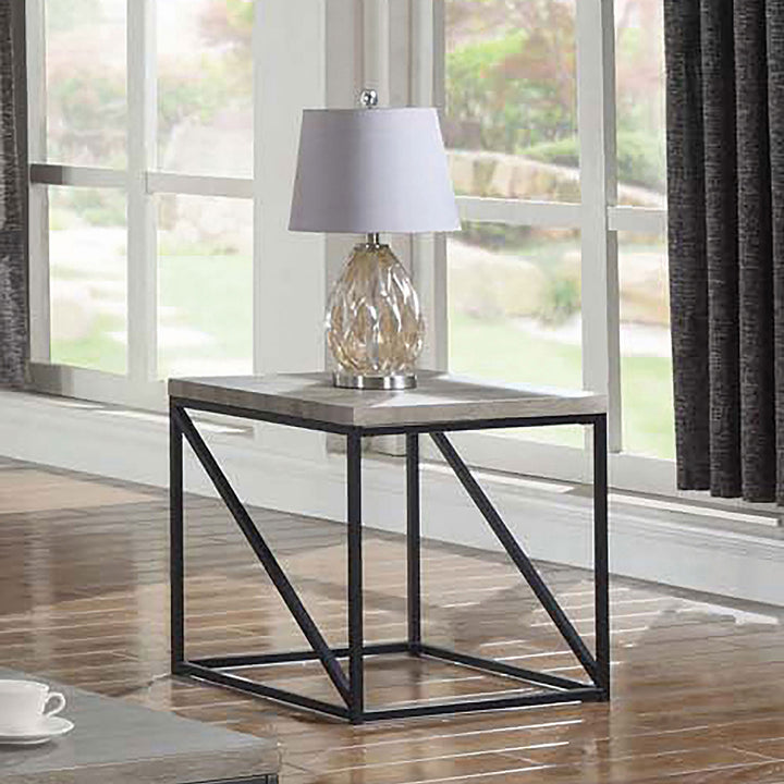 Birdie Square End Table Sonoma Grey