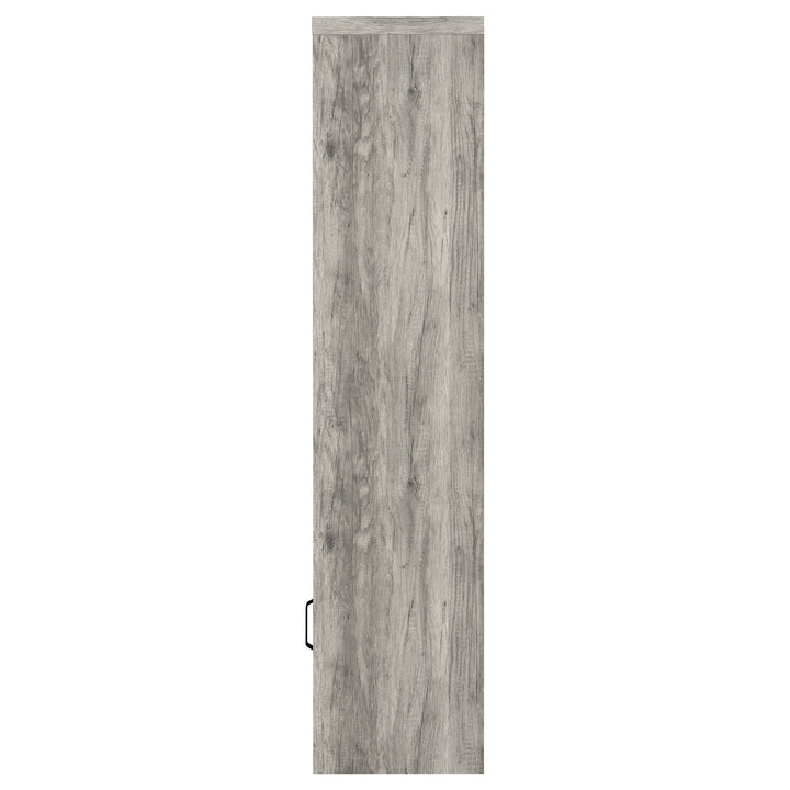 Burke 3-shelf Media Tower With Storage Cabinet Grey Driftwood