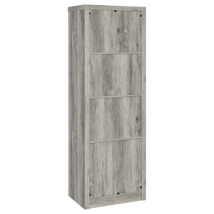 Burke 3-shelf Media Tower With Storage Cabinet Grey Driftwood