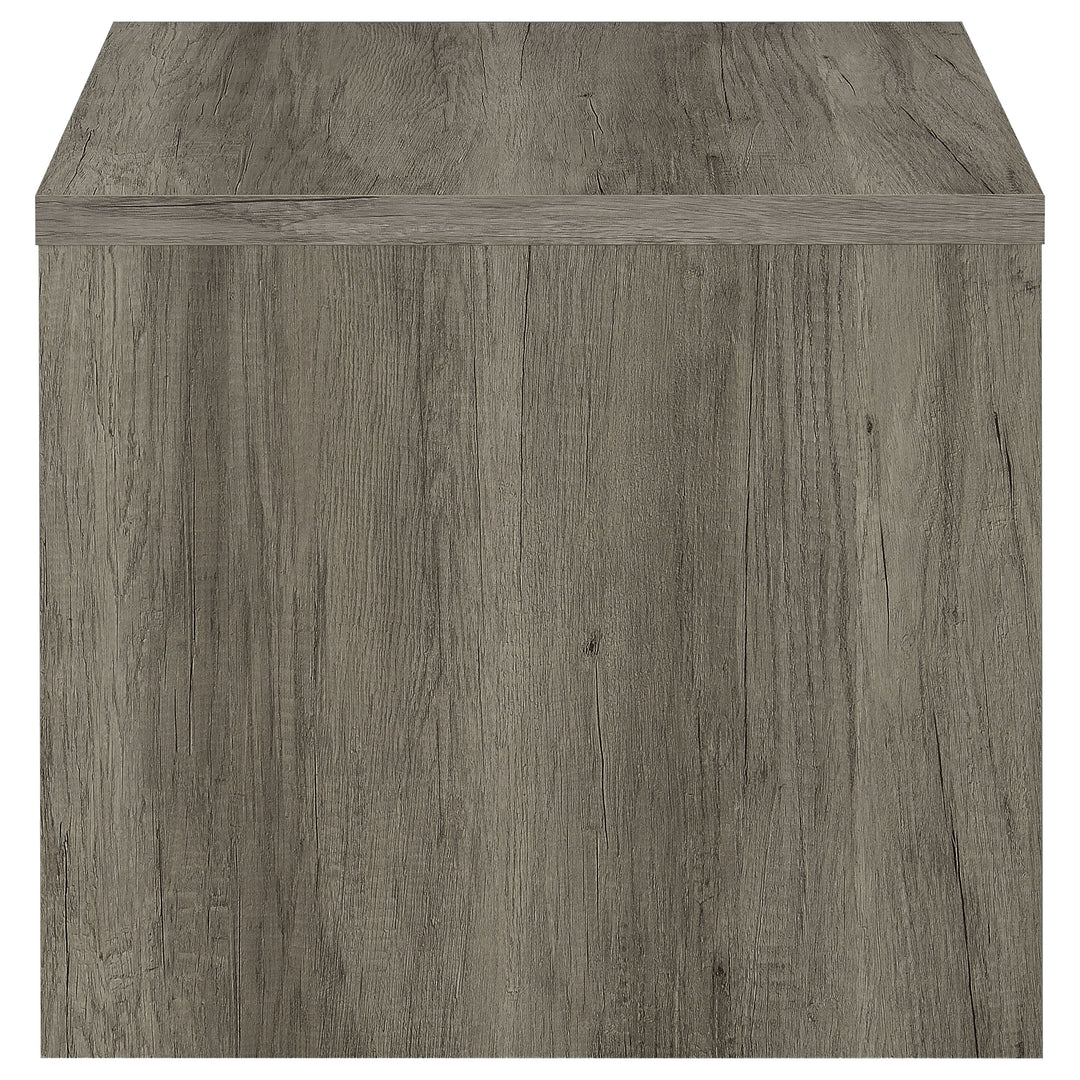 Felix 1-drawer Square Engineered Wood End Table Grey Driftwood