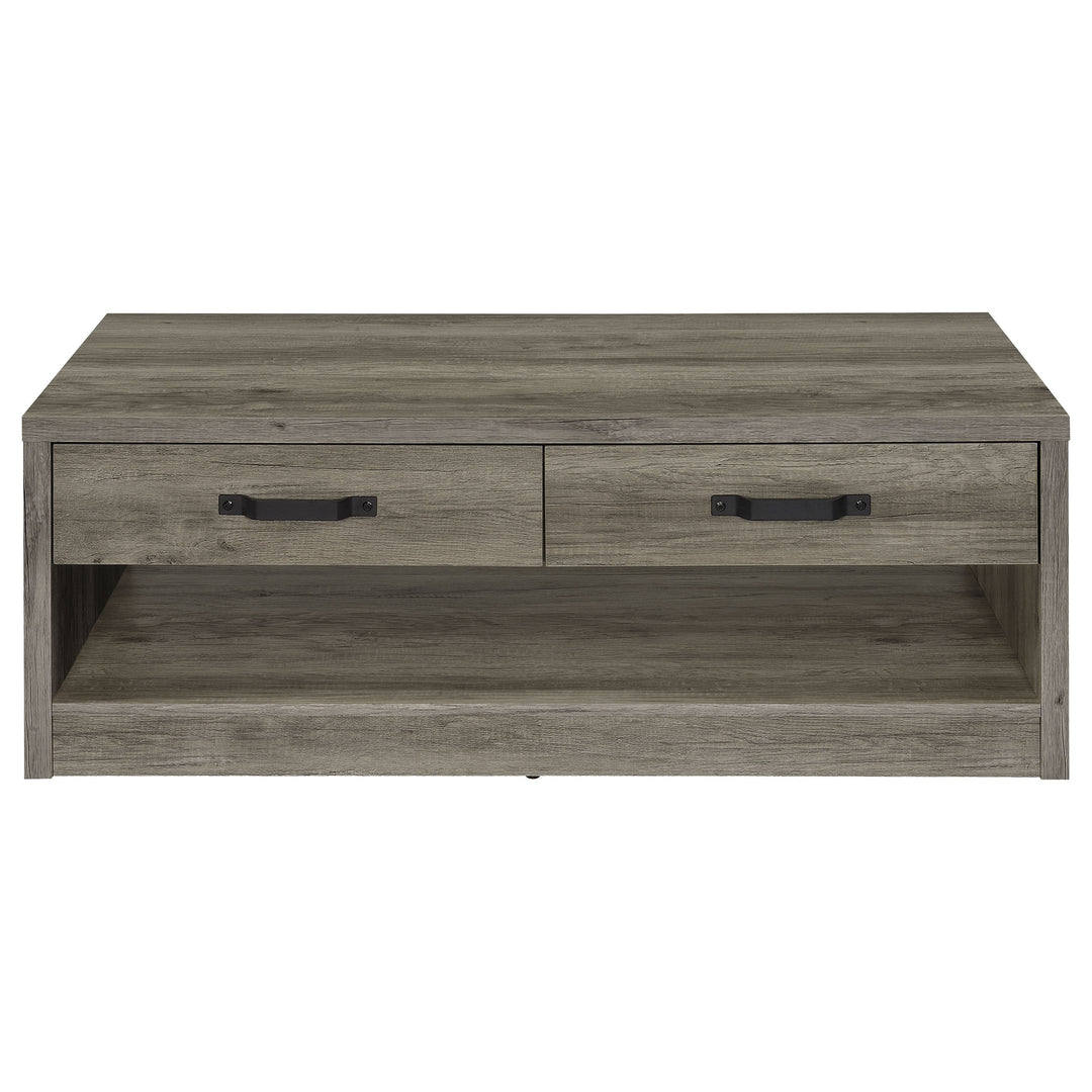 Felix 2-drawer Rectangular Engineered Wood Coffee Table Grey Driftwood