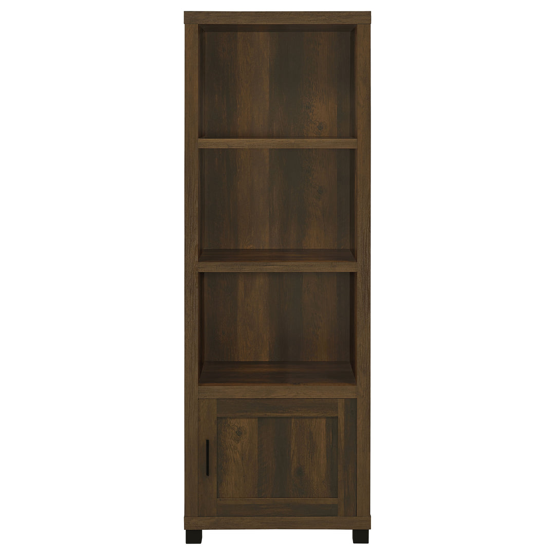 Sachin 3-shelf Media Tower With Storage Cabinet Dark Pine