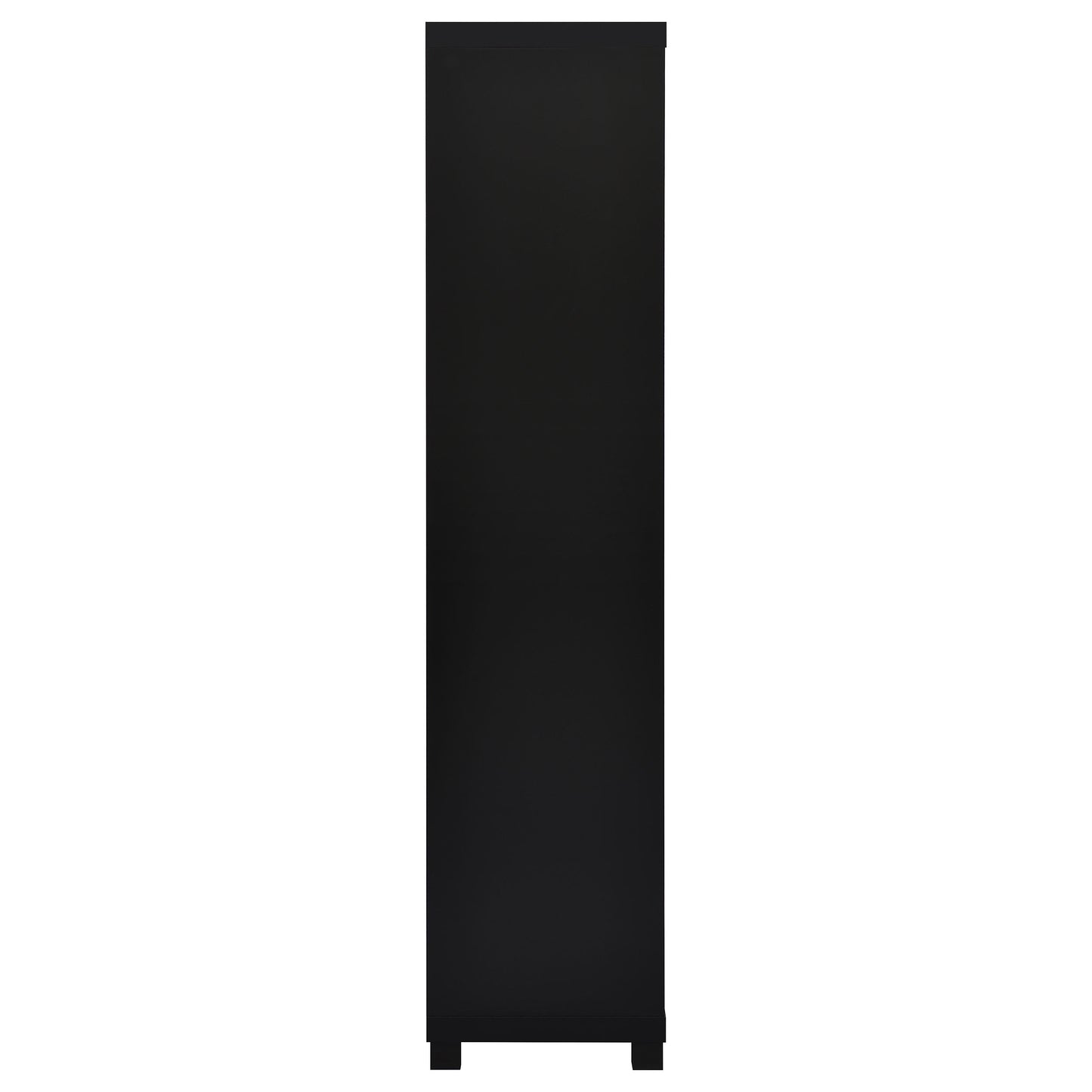 Jupiter 3-shelf Media Tower Bookcase with Storage Cabinet Black