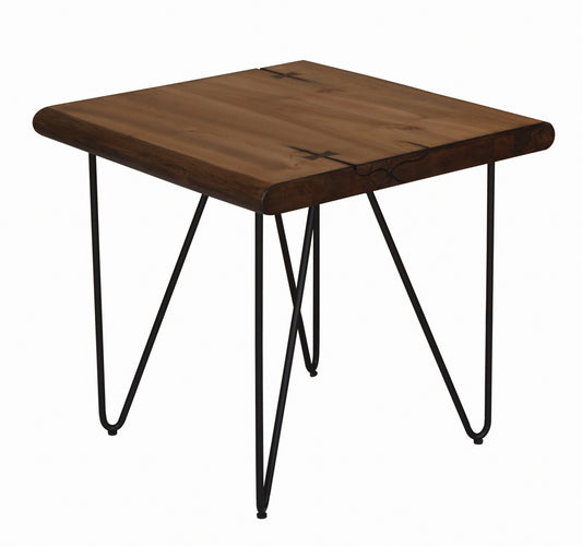 Square End Table Natural Honey